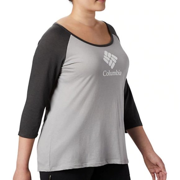 Columbia Tops - Columbia • Lodge 3/4 Sleeve Tee Top 1X
